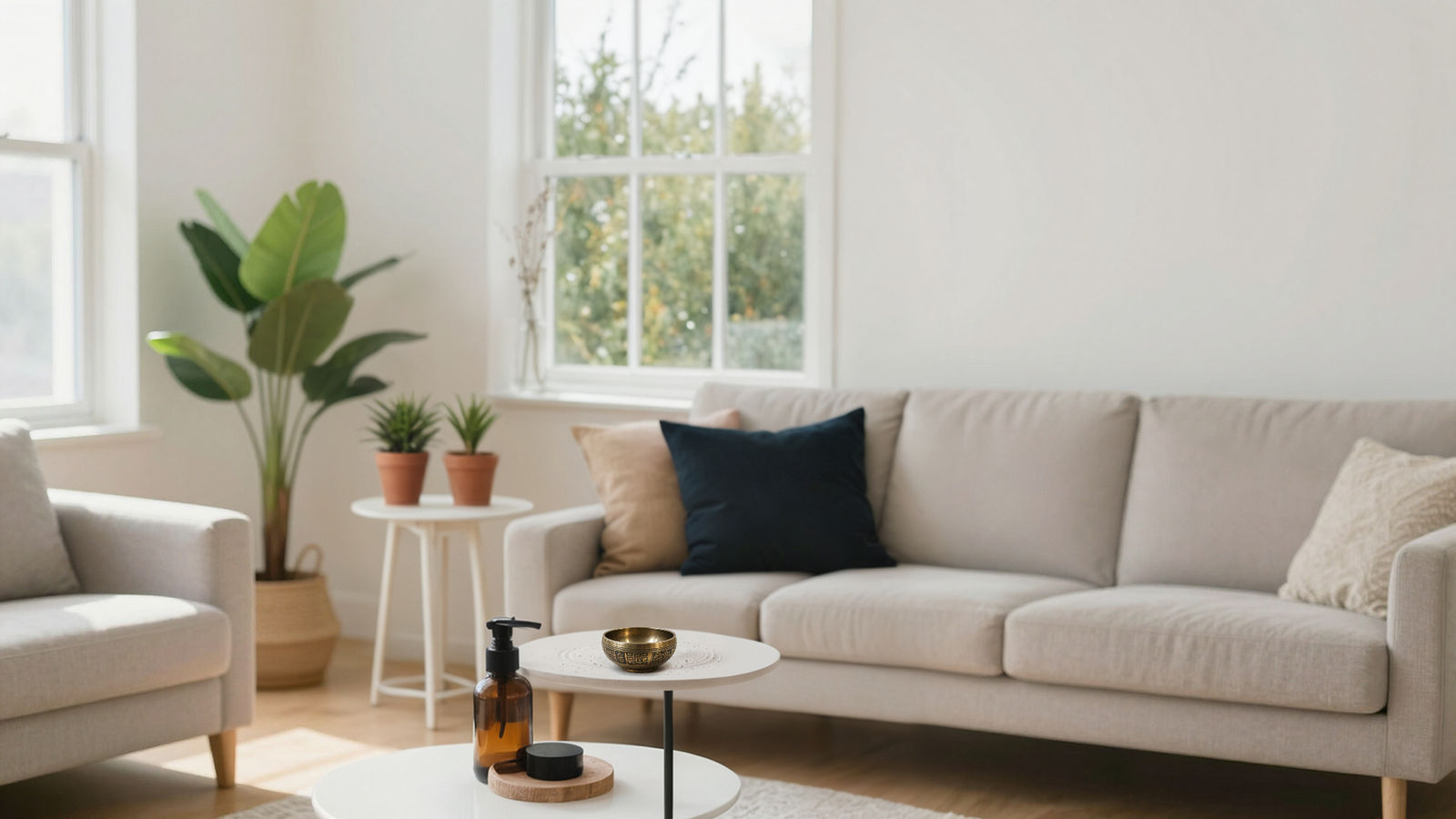 A meticulously cleaned, sunlit home interior